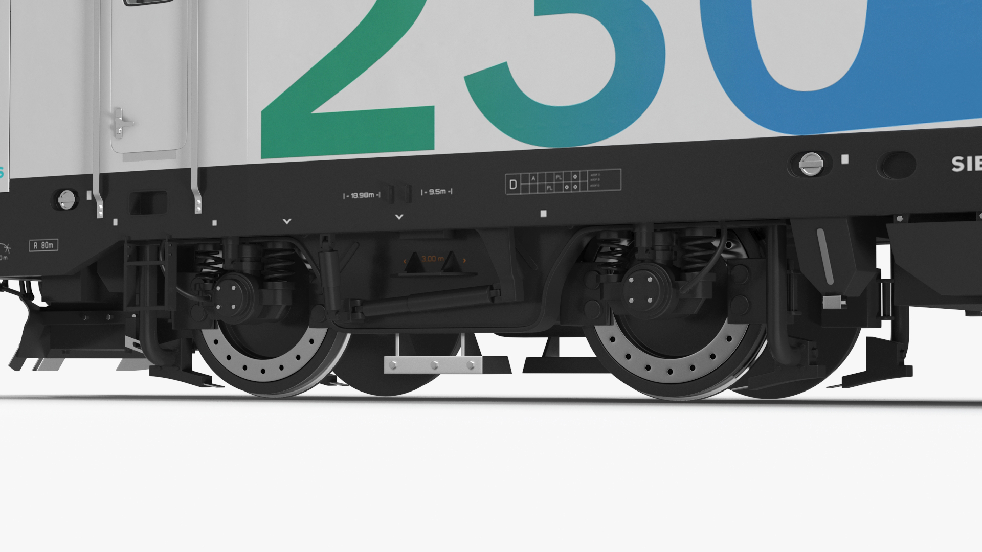 3D Siemens Vectron Locomotive White Rigged for Cinema 4D model