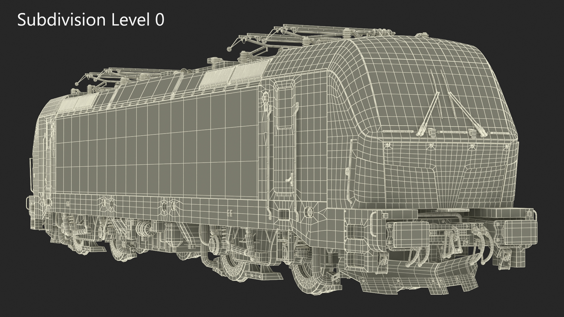 3D Siemens Vectron Locomotive White Rigged for Cinema 4D model