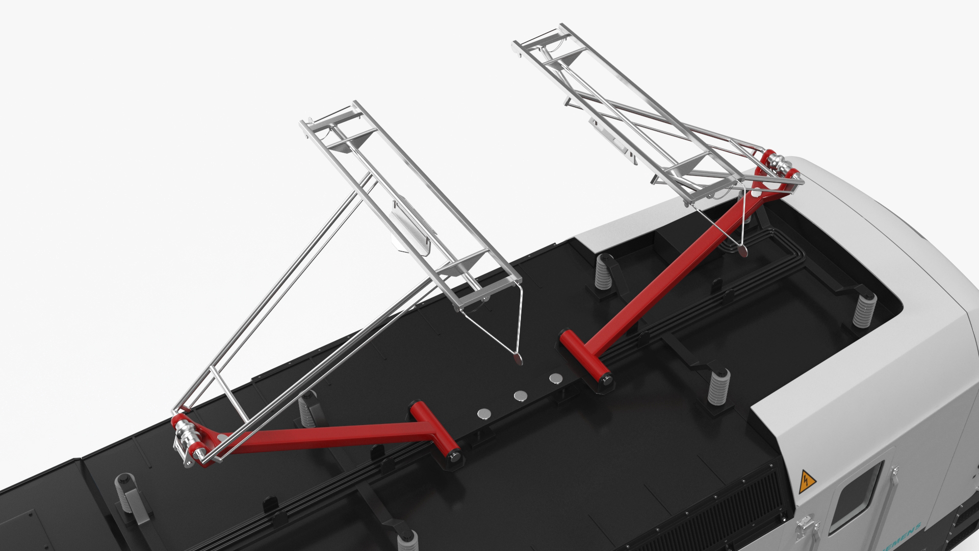 3D Siemens Vectron Locomotive White Rigged for Cinema 4D model