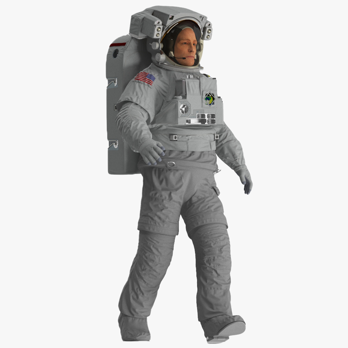 NASA Astronaut Extravehicular Mobility Suit Rigged for Maya 3D model