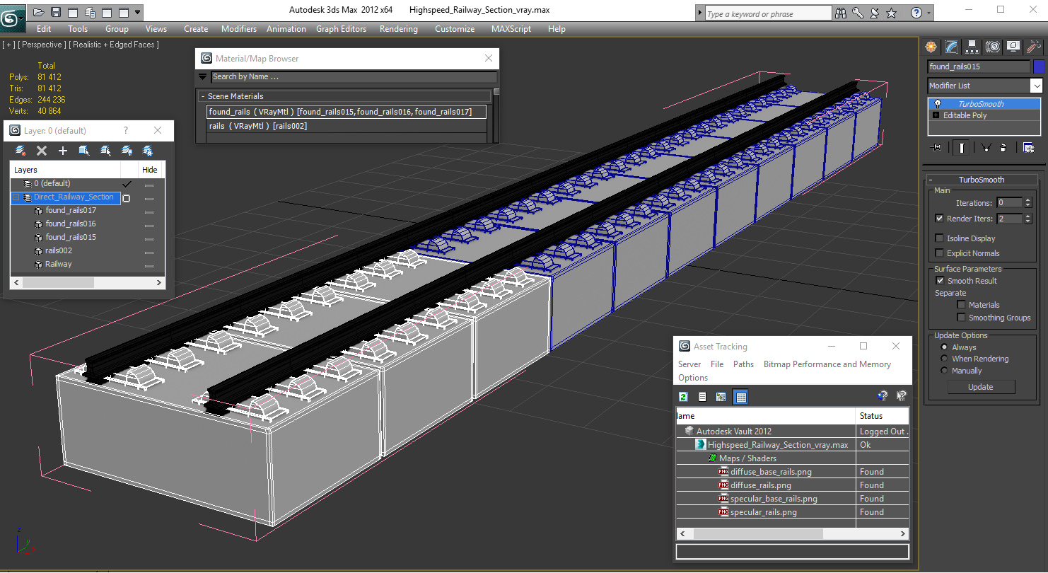 3D model Highspeed Railway Section