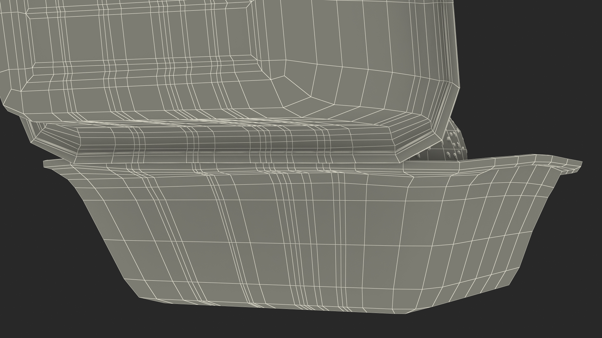 3D Food Box with Hamburger model