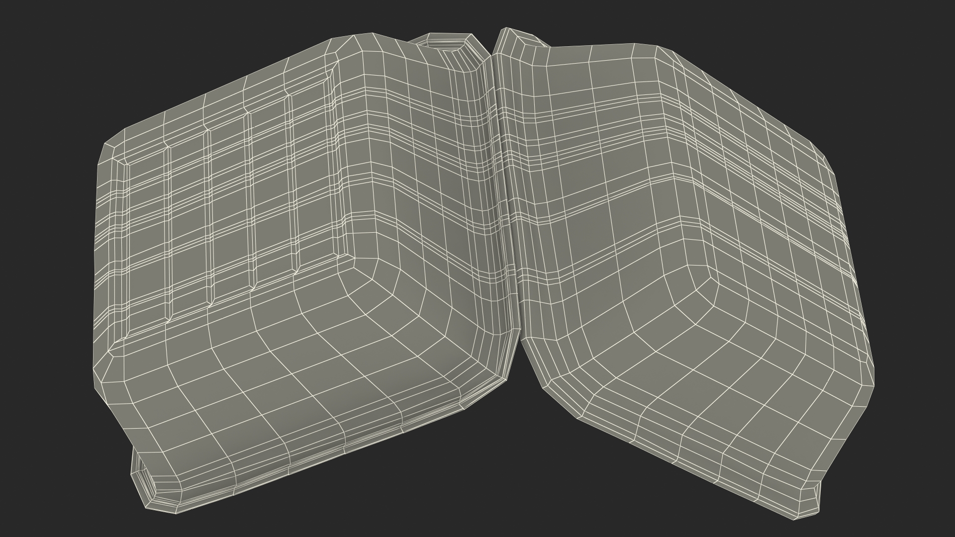 3D Food Box with Hamburger model