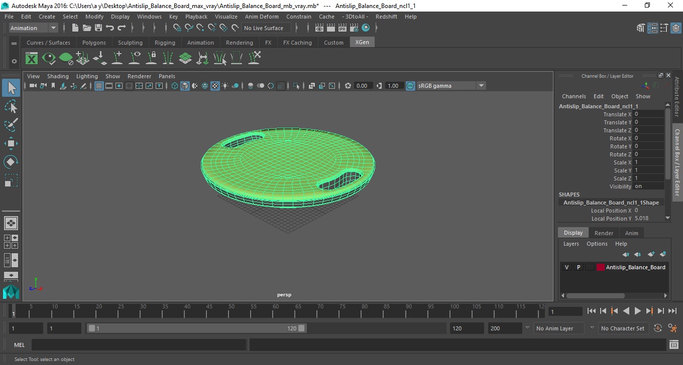 Antislip Balance Board 3D