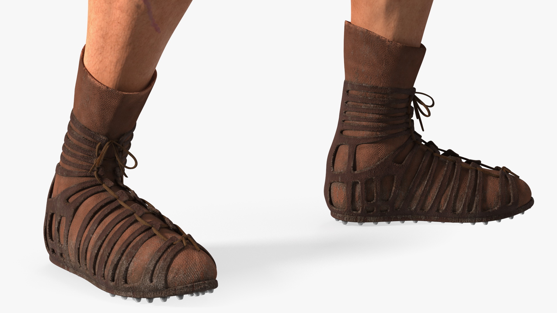 Veteran Roman Legionnaire with Gladius Attack Pose Fur 3D model