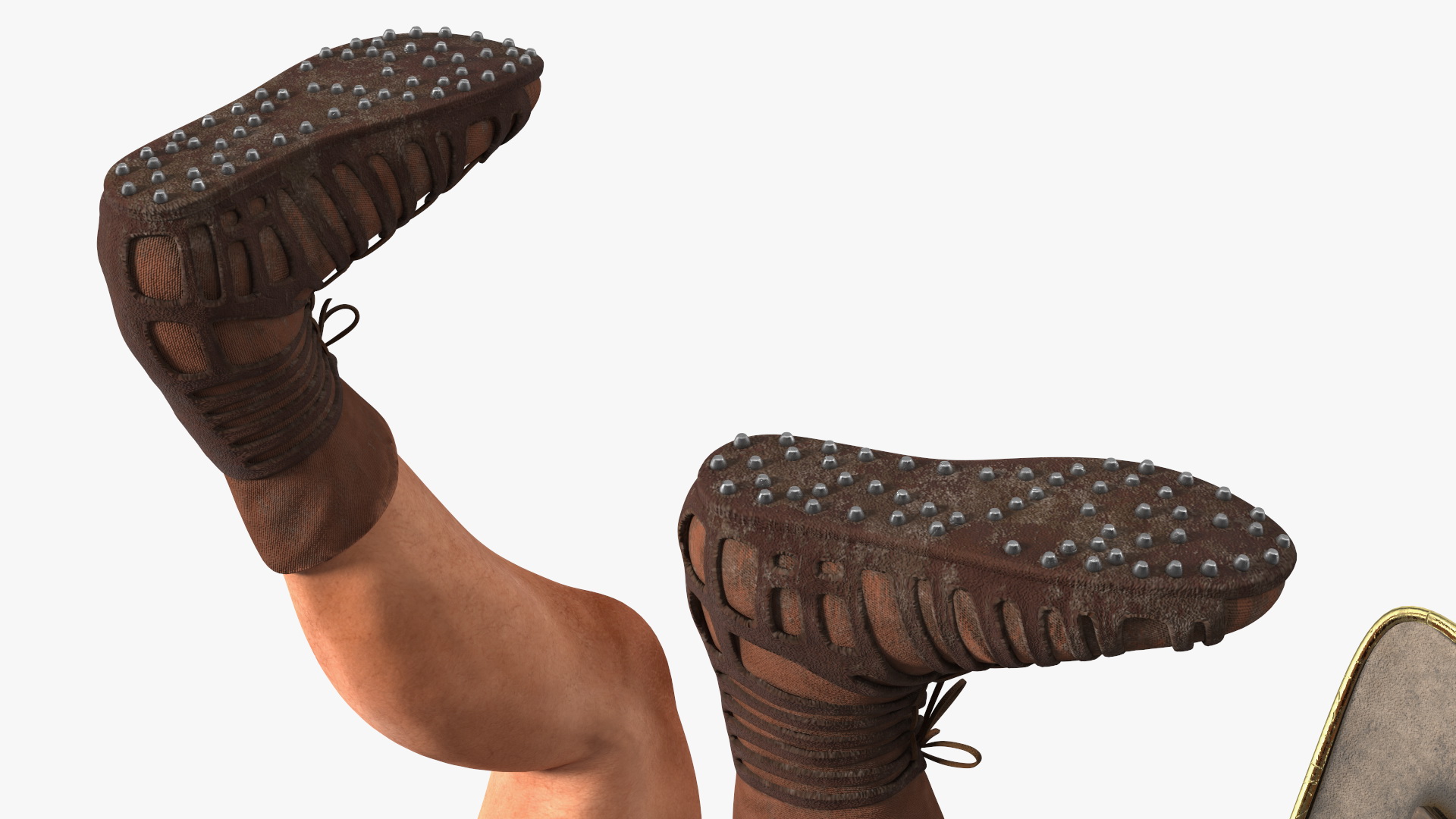 Veteran Roman Legionnaire with Gladius Attack Pose Fur 3D model