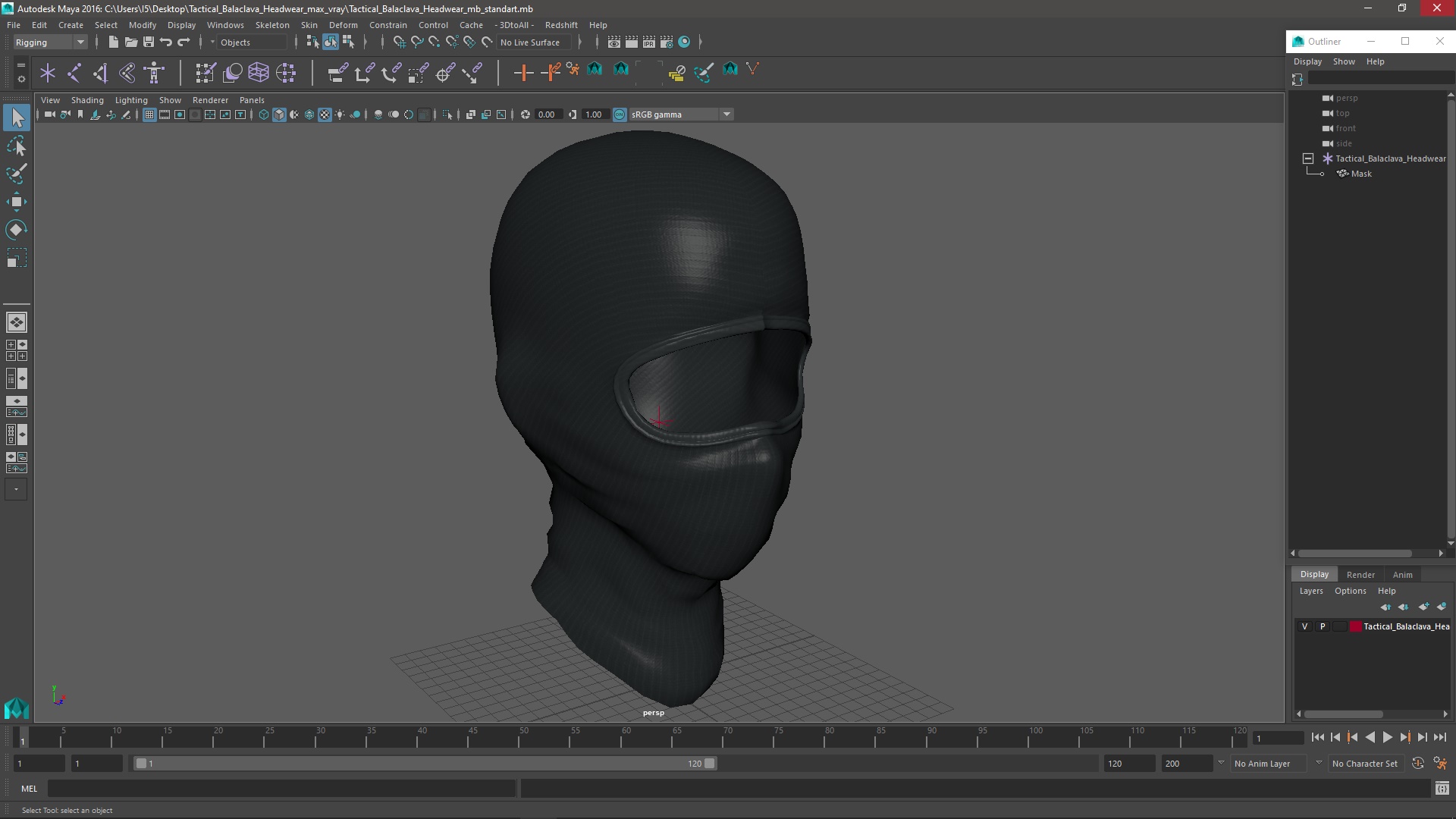 Tactical Balaclava Headwear 3D