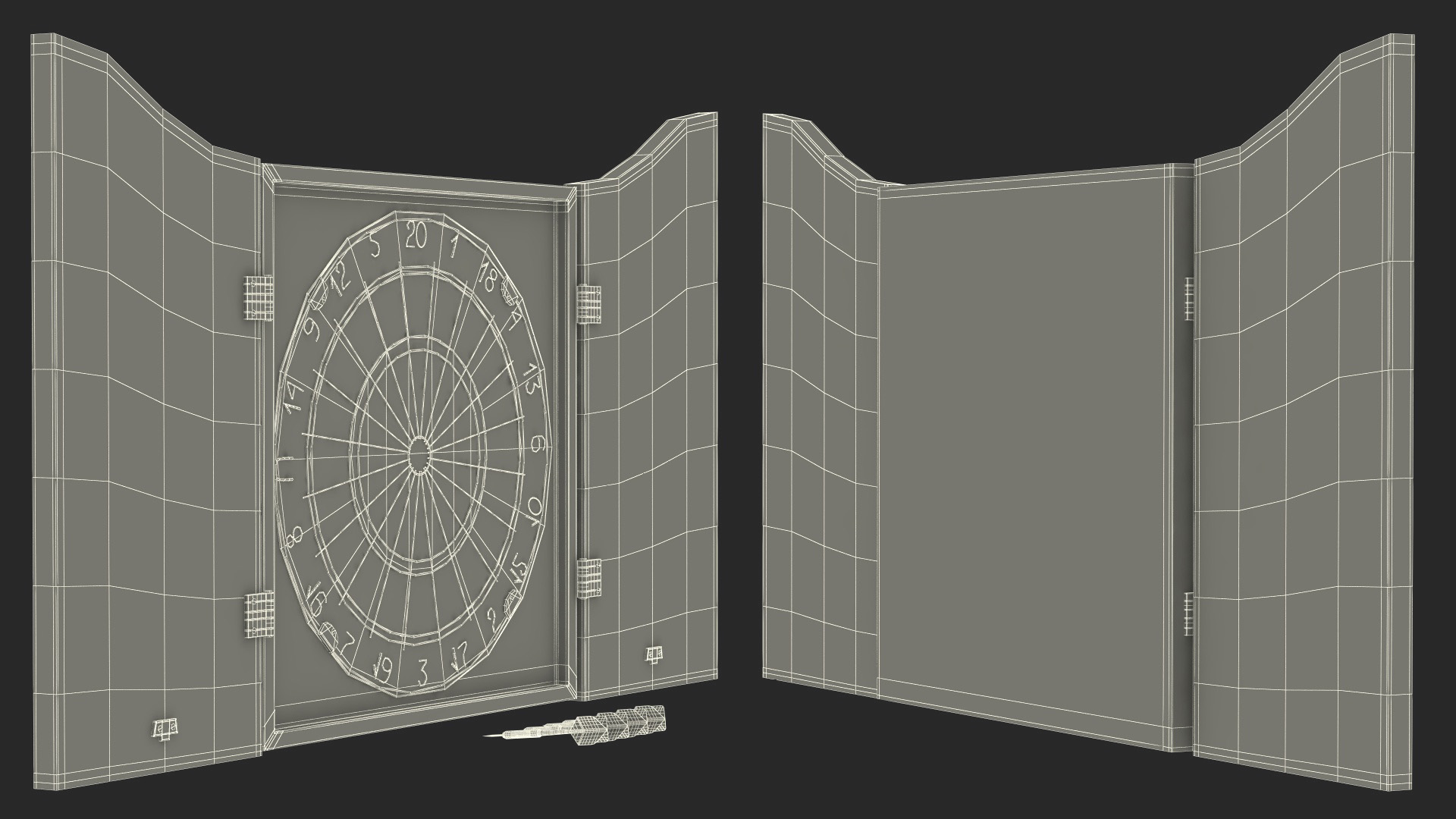 3D Classic Dartboard with Cabinet and Scoreboards