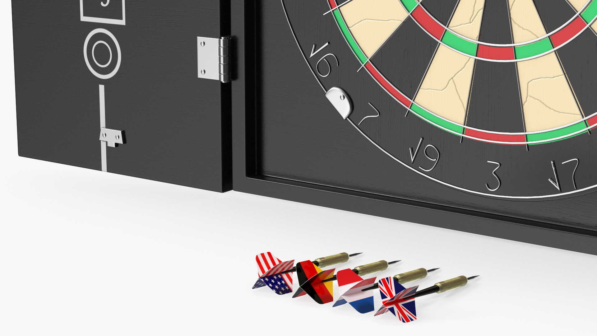 3D Classic Dartboard with Cabinet and Scoreboards