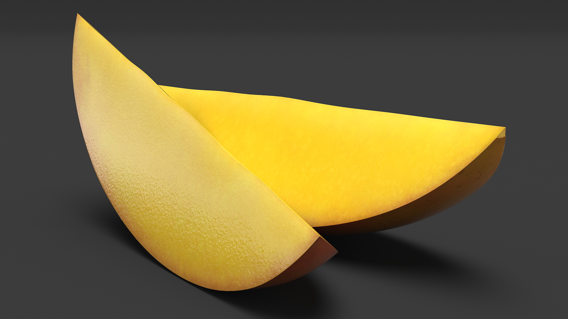 3D Red Mango Slices