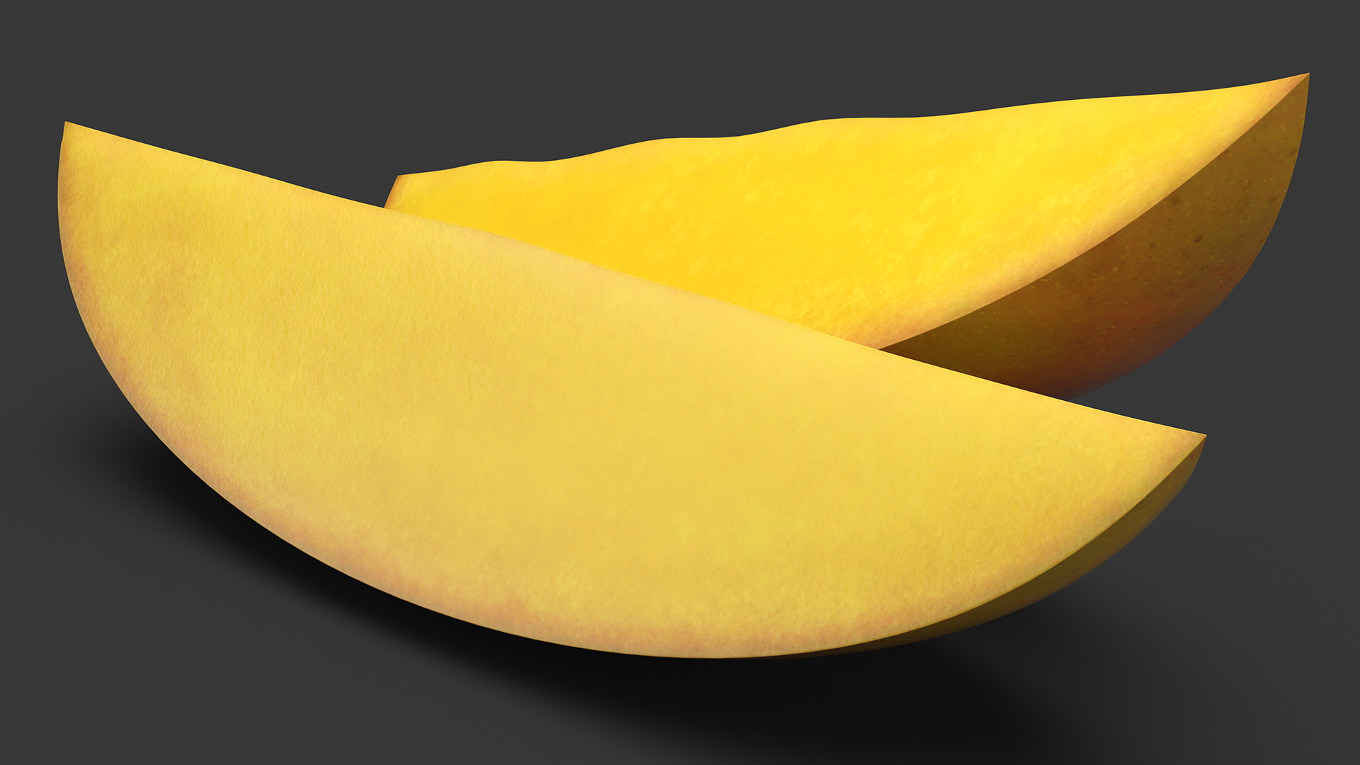 3D Red Mango Slices