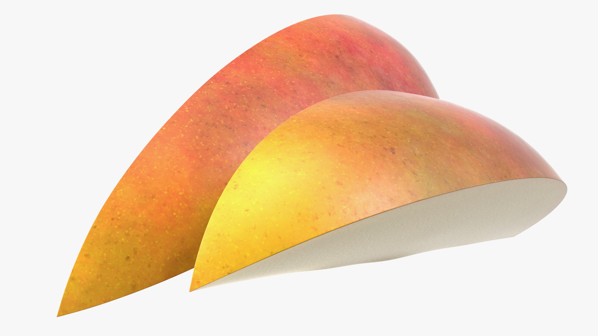 3D Red Mango Slices