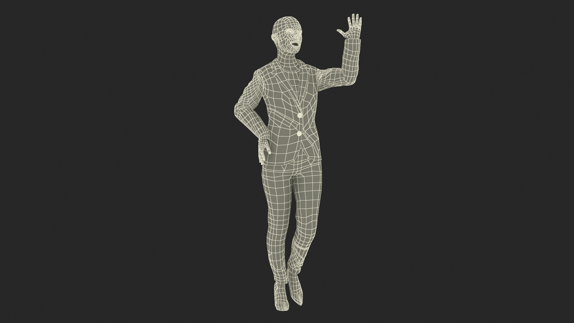 Professional Businesswoman Fur Rigged 3D
