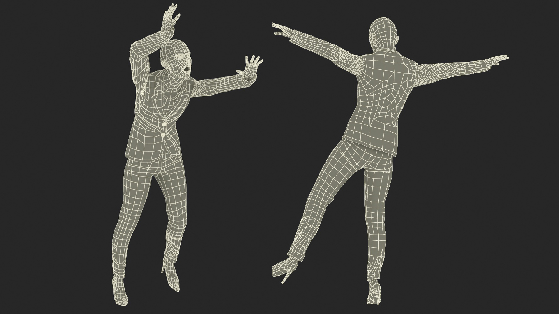Professional Businesswoman Fur Rigged 3D