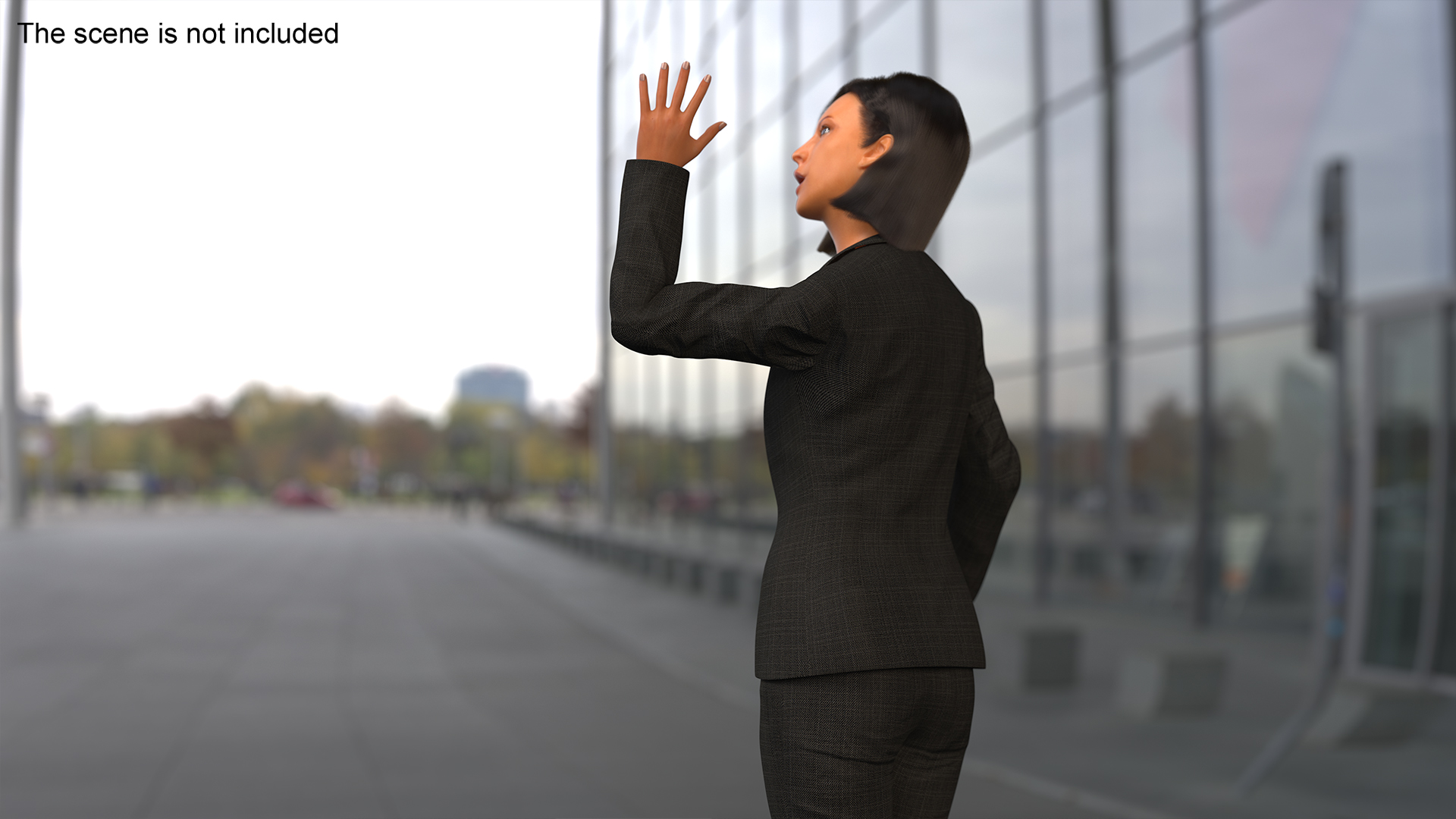 Professional Businesswoman Fur Rigged 3D