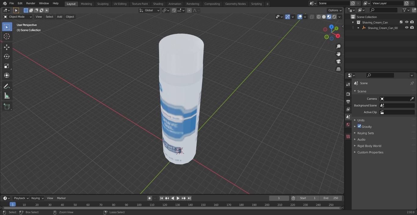 Shaving Cream Can 3D