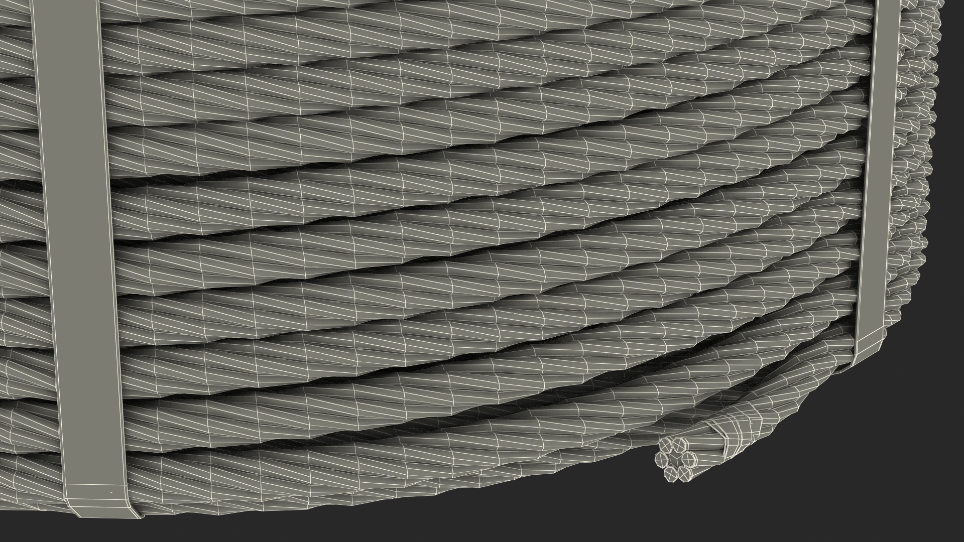 3D Srawl Warp Steel Rope Coil