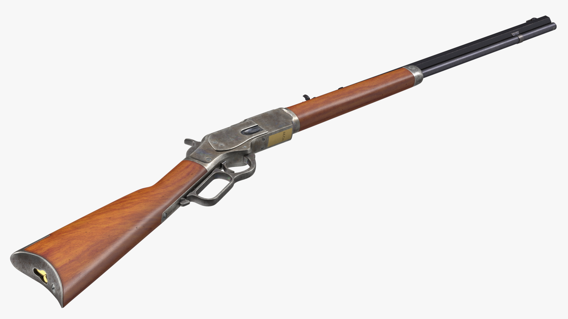 3D model Winchester Model 1873 Patina Case Rigged