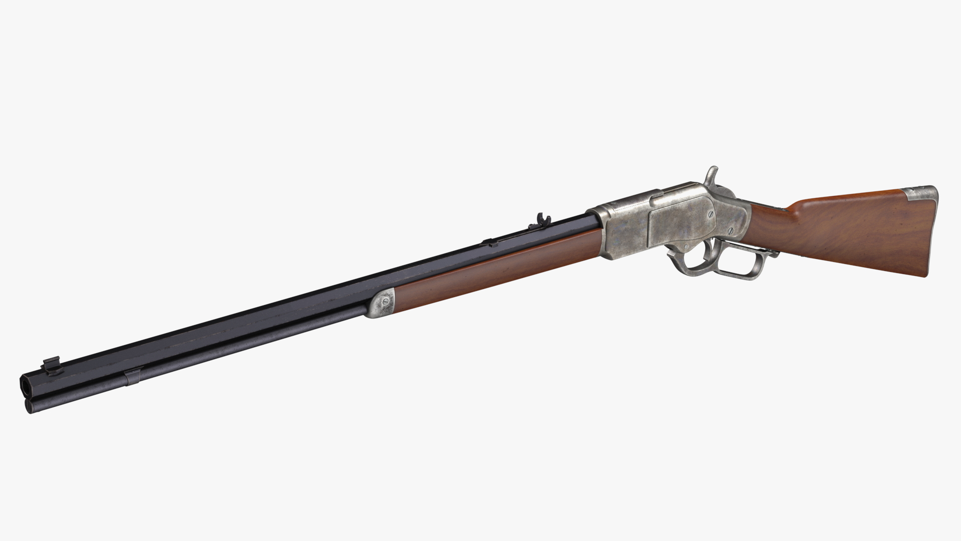 3D model Winchester Model 1873 Patina Case Rigged