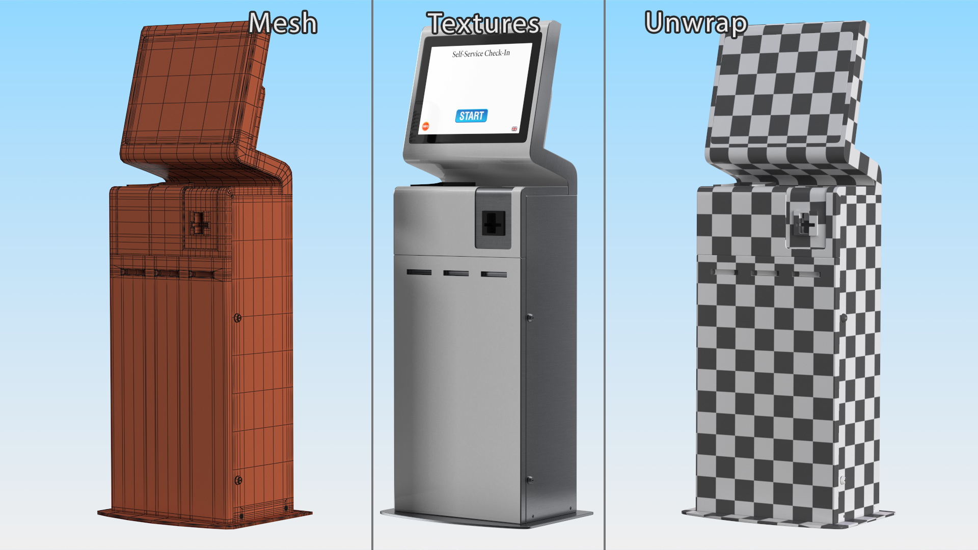 3D Airport Self-Service Kiosk