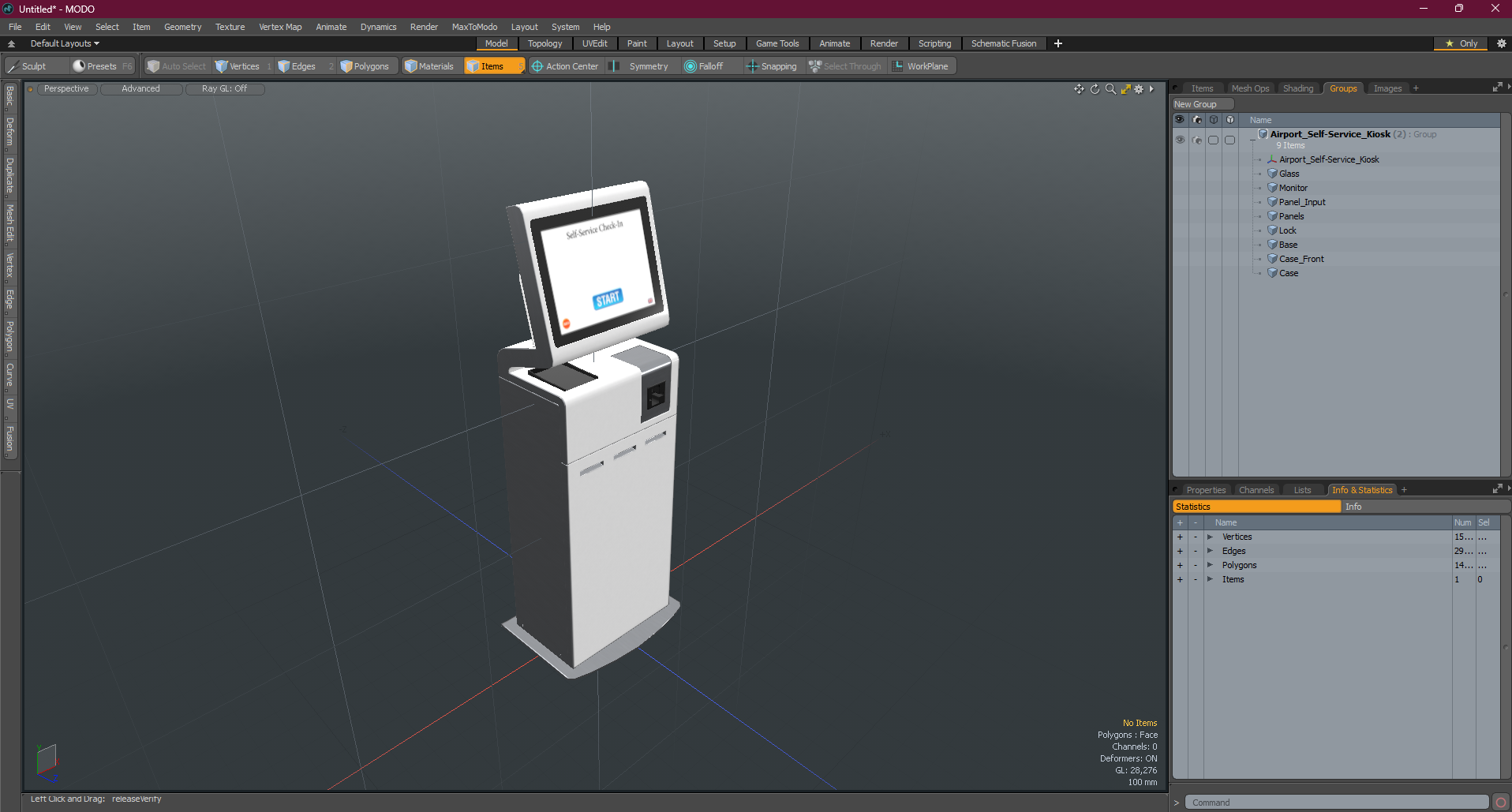3D Airport Self-Service Kiosk