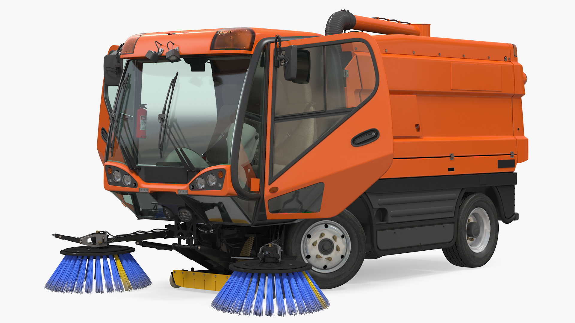 3D model Road Sweeper Vehicle Generic Rigged