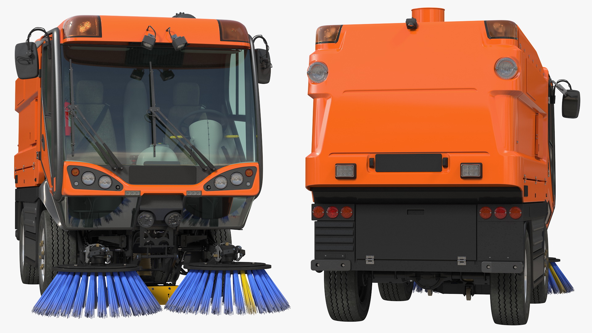 3D model Road Sweeper Vehicle Generic Rigged