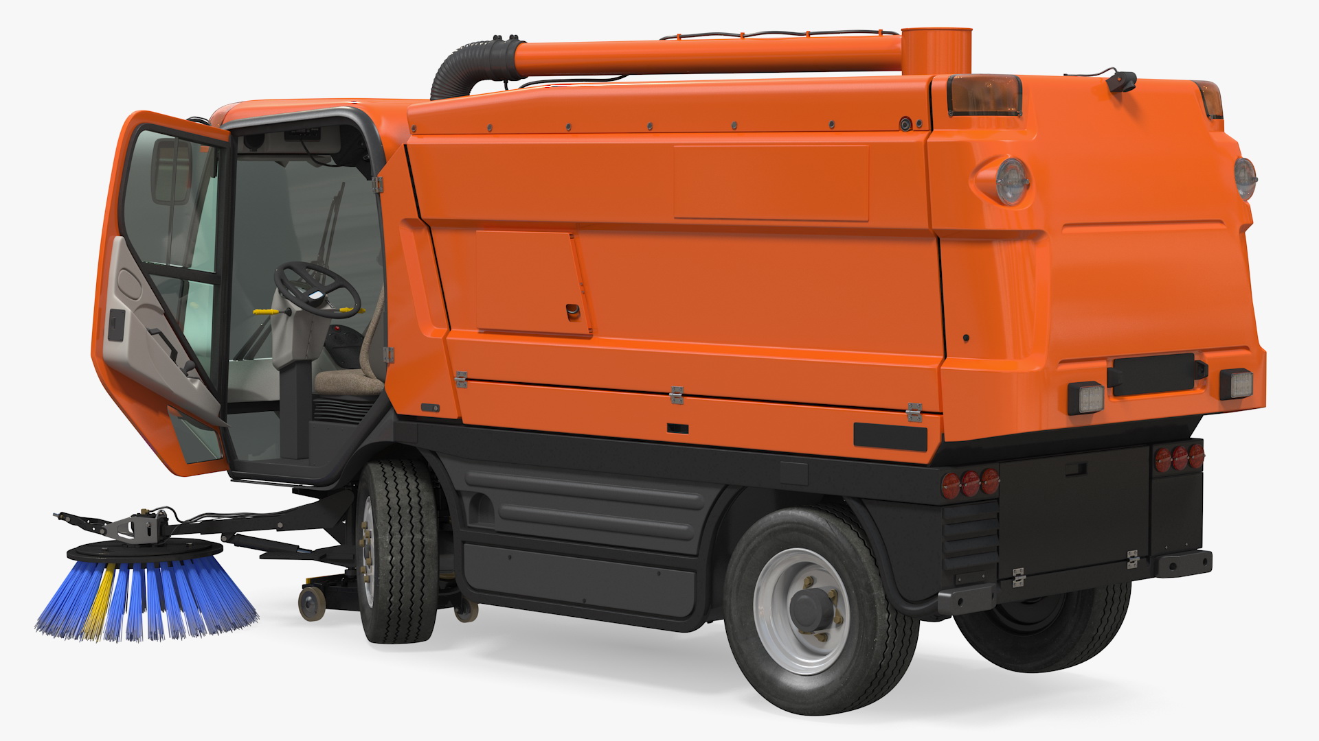 3D model Road Sweeper Vehicle Generic Rigged