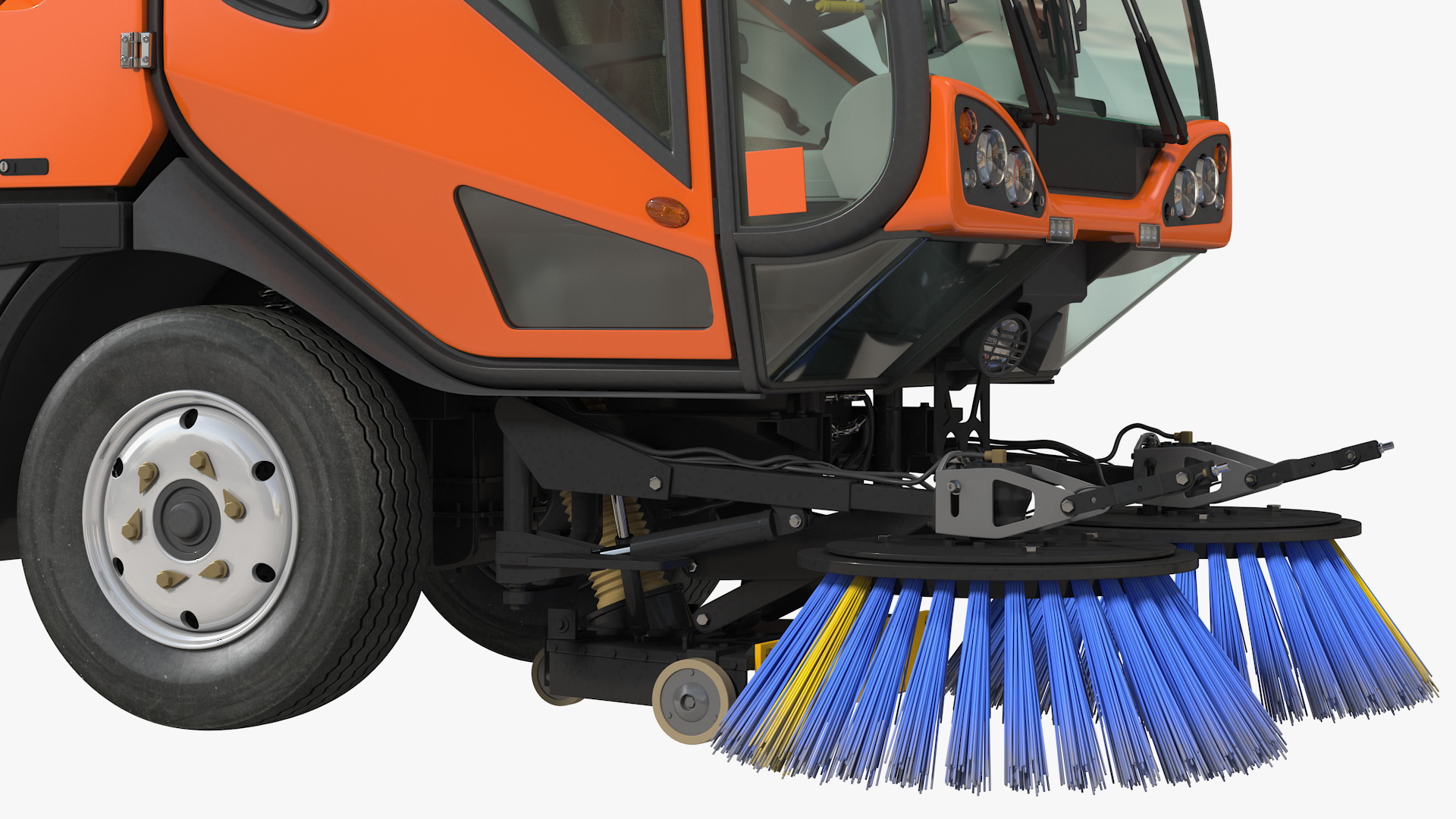 3D model Road Sweeper Vehicle Generic Rigged