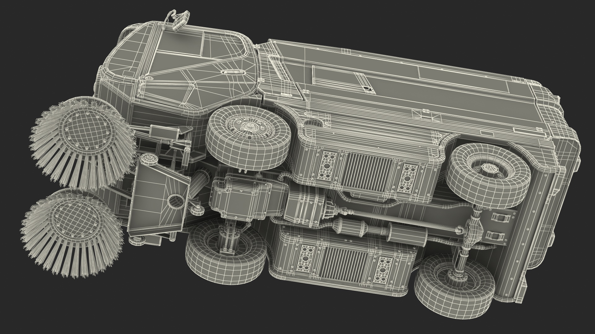 3D model Road Sweeper Vehicle Generic Rigged