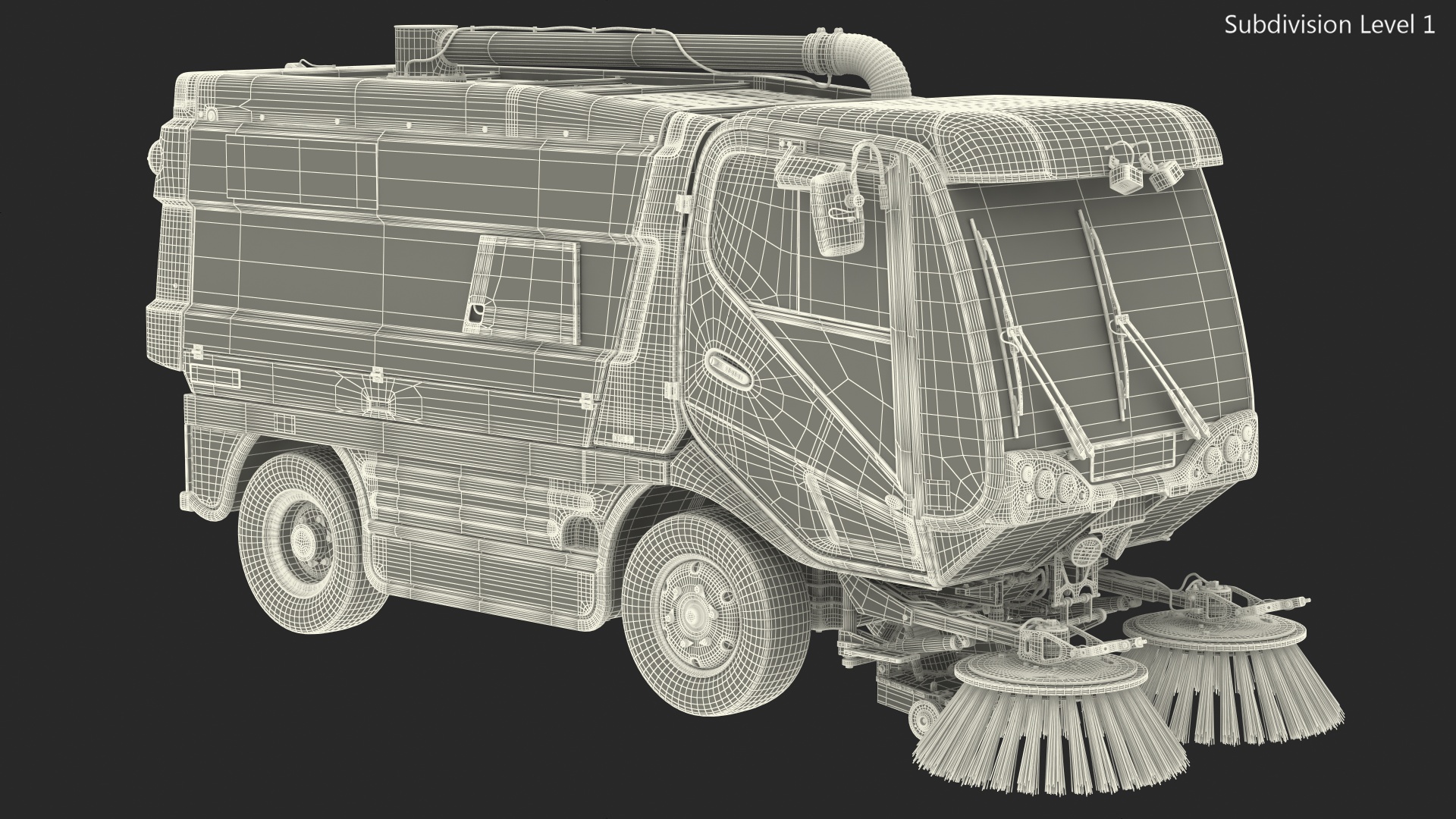 3D model Road Sweeper Vehicle Generic Rigged