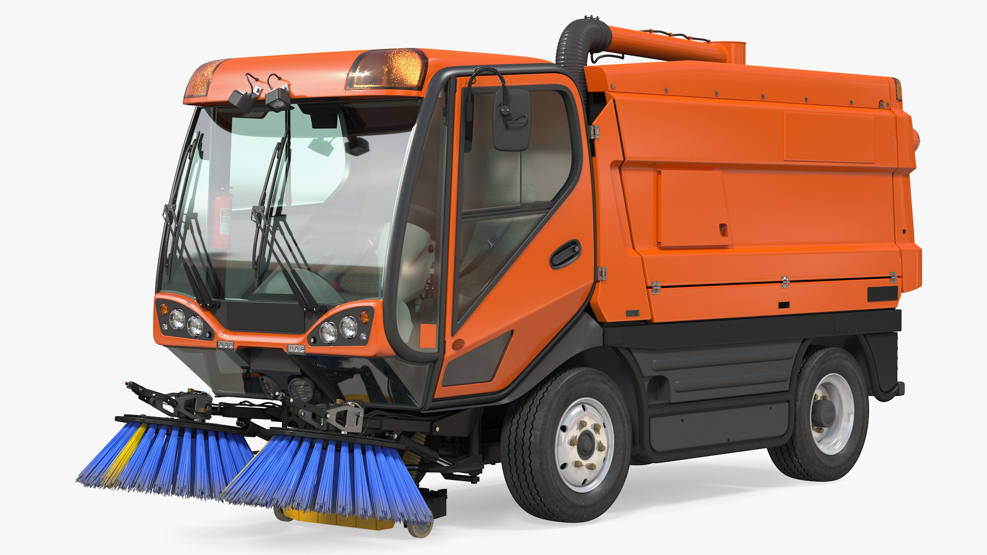3D model Road Sweeper Vehicle Generic Rigged