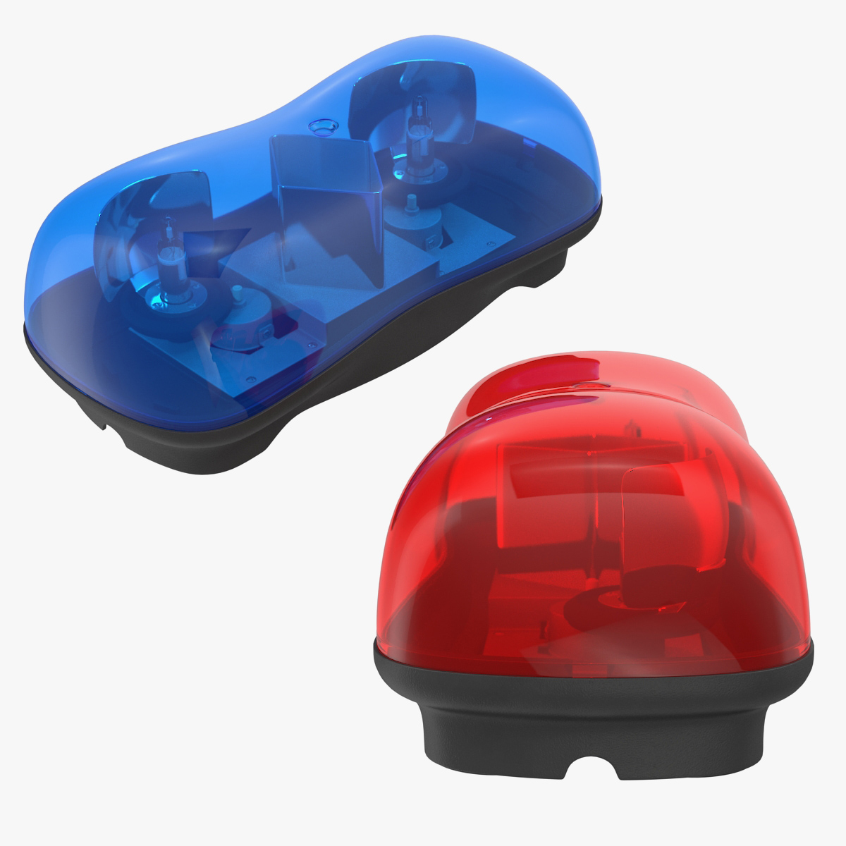 Mini EMS Police Light Bars 3D Model, view 4