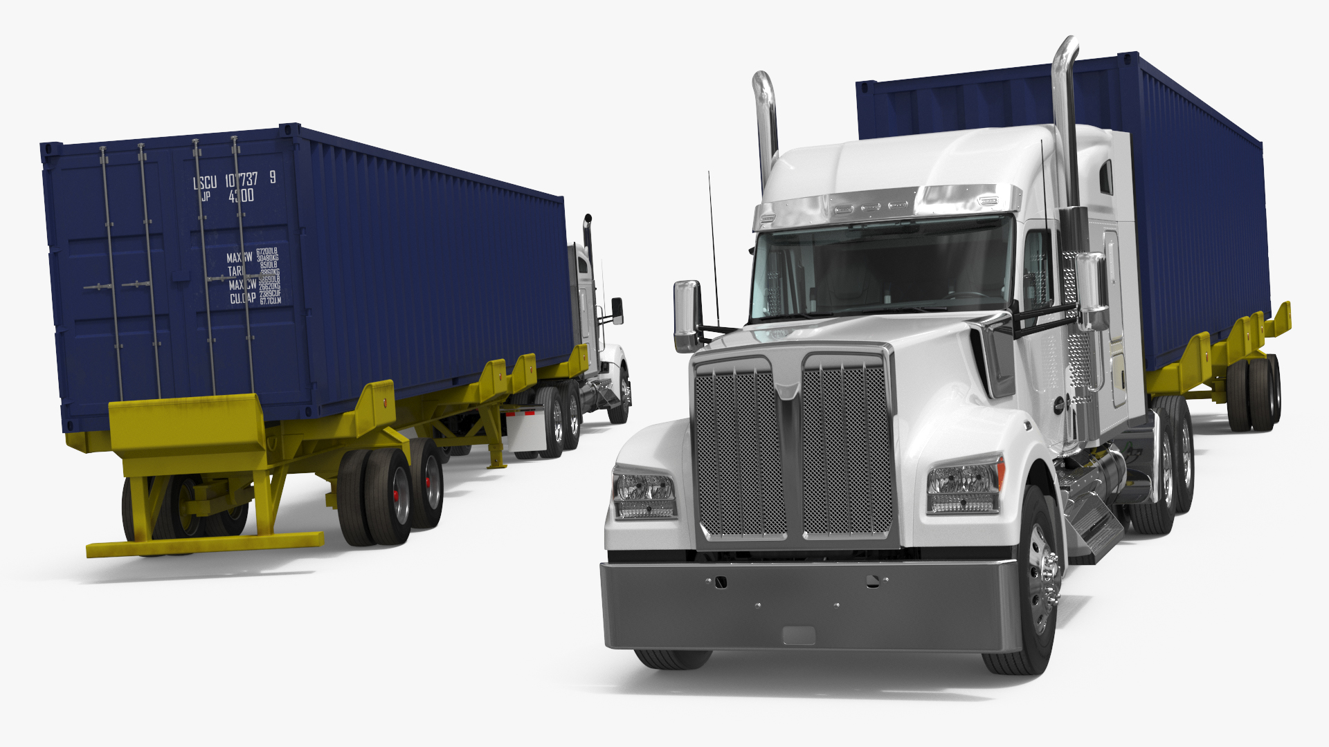 Semi Truck with 48ft ISO Container, view 12