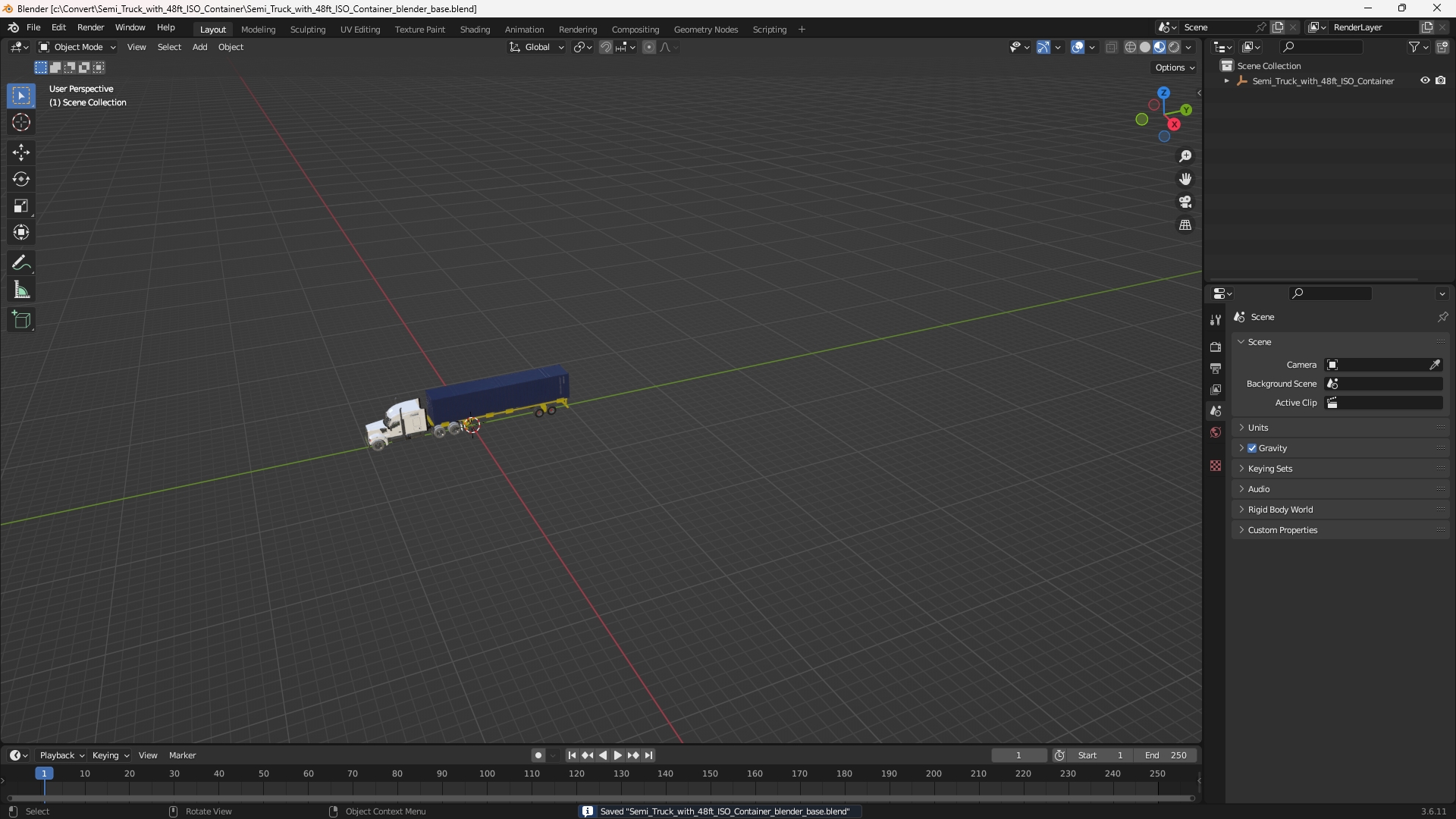 Semi Truck with 48ft ISO Container - view 10