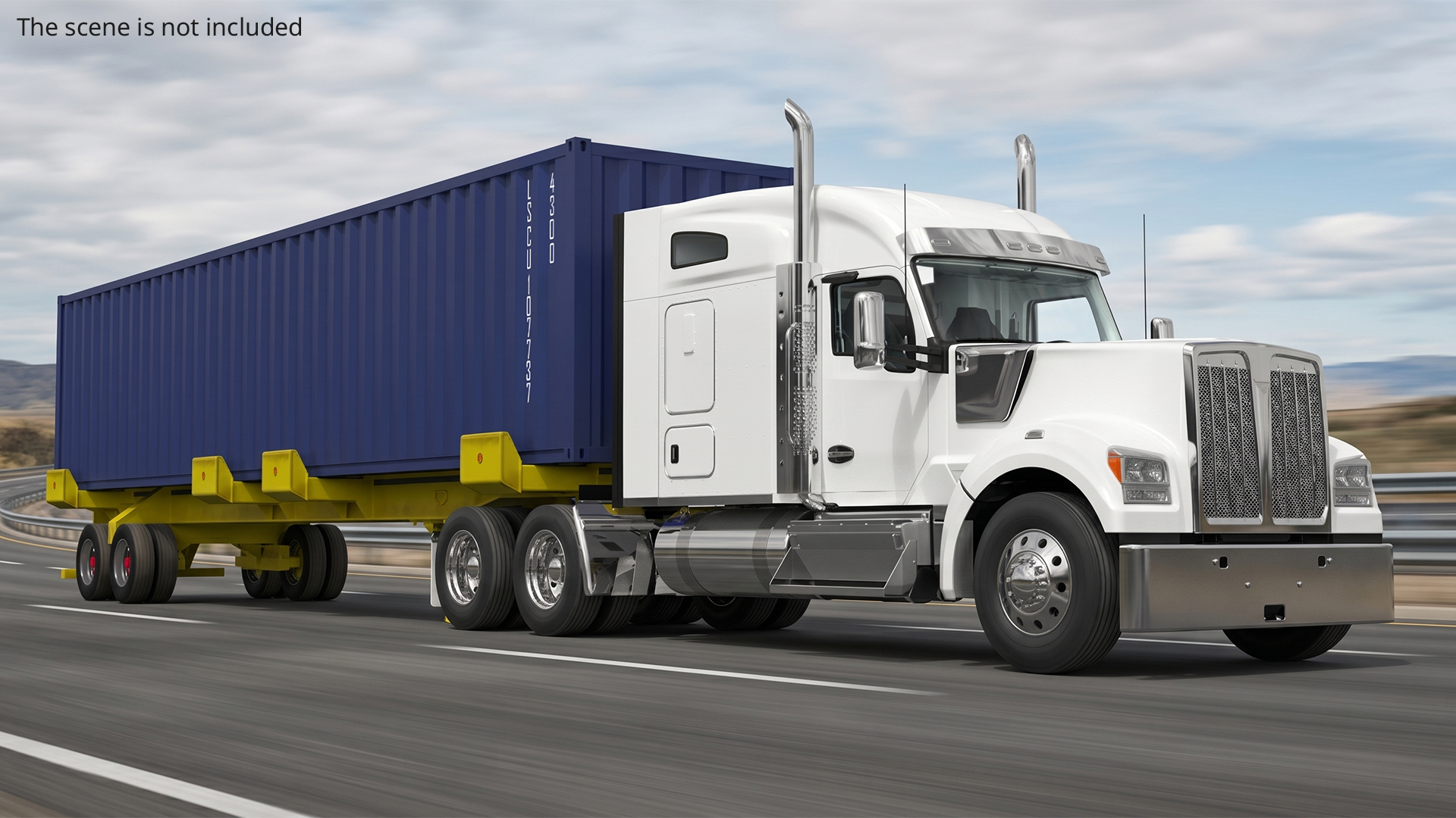 Semi Truck with 48ft ISO Container, view 5
