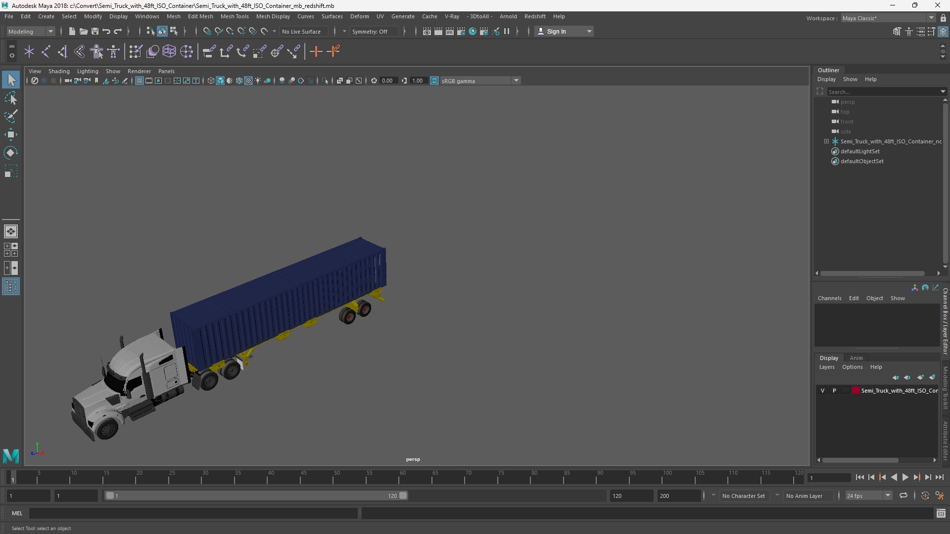 Semi Truck with 48ft ISO Container - view 11