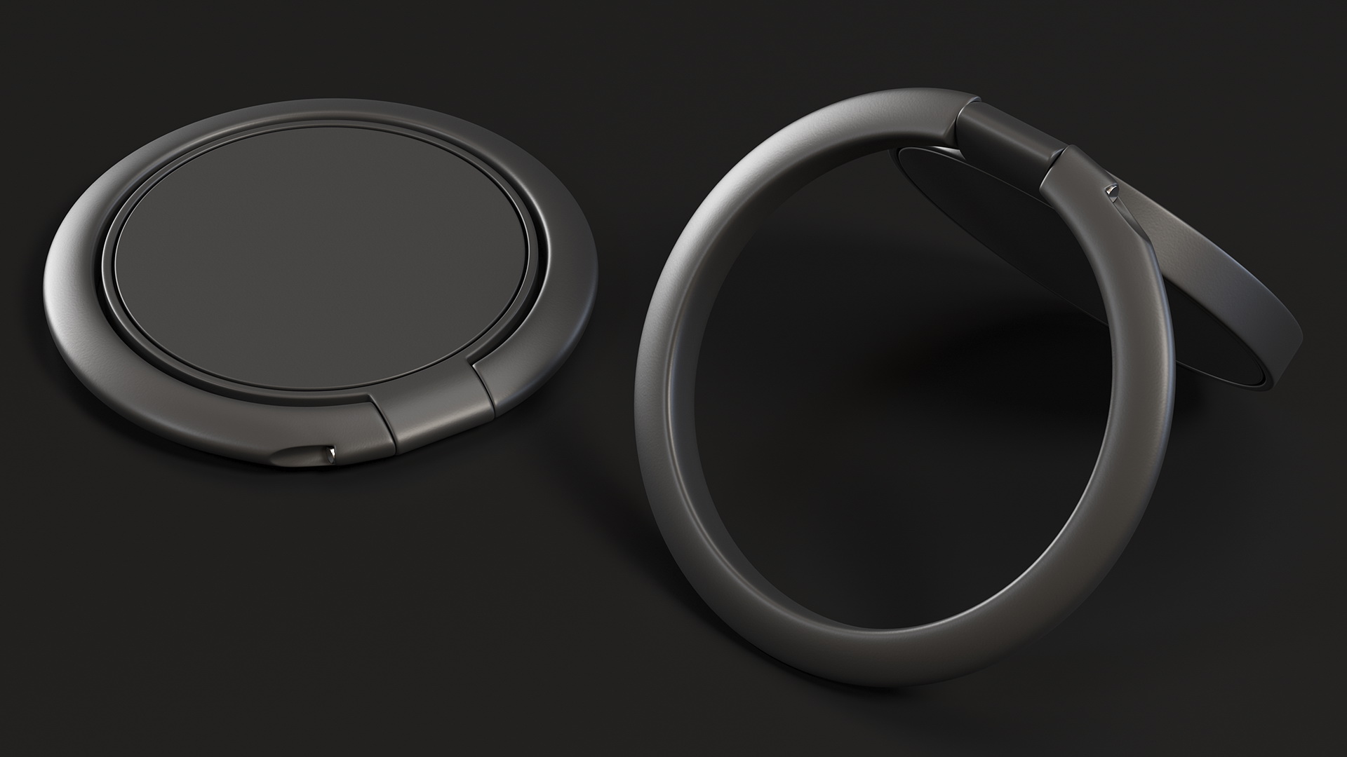 3D Cell Phone Ring Holder Black model