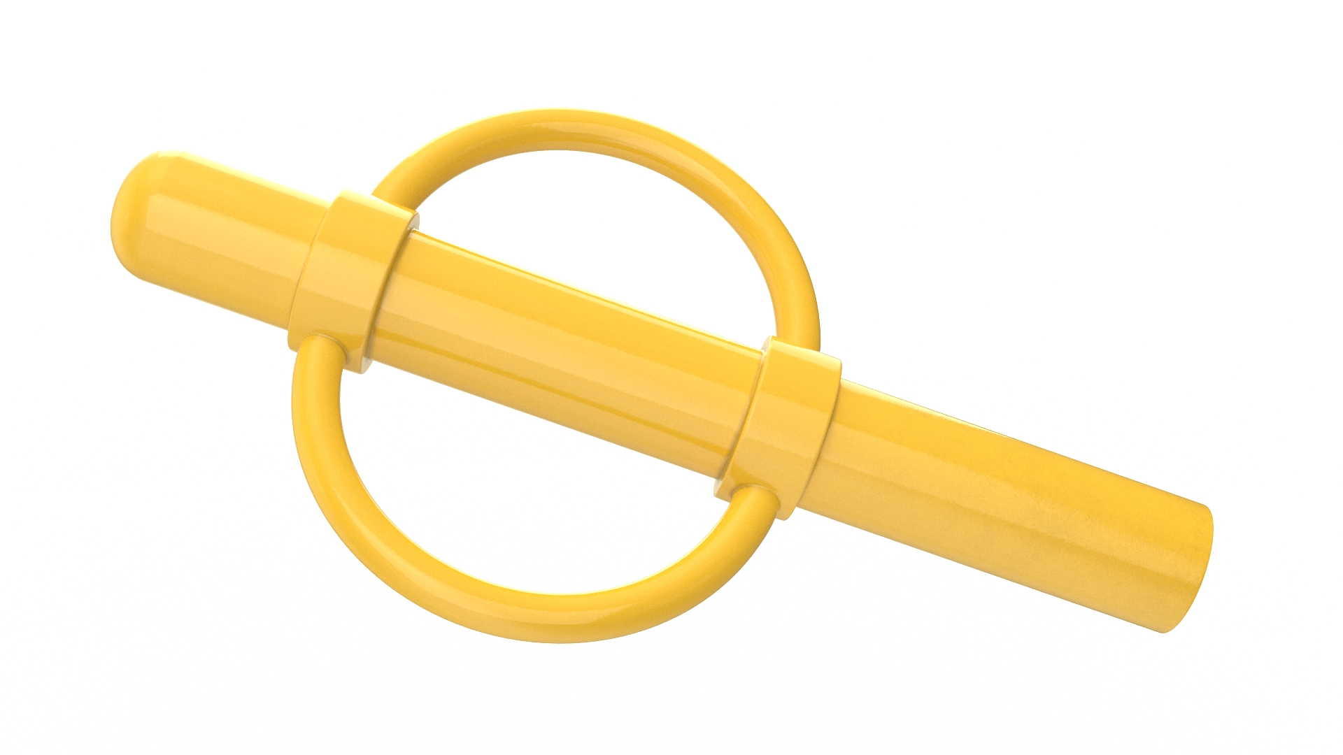 Outdoor Bike Rack Yellow 3D model
