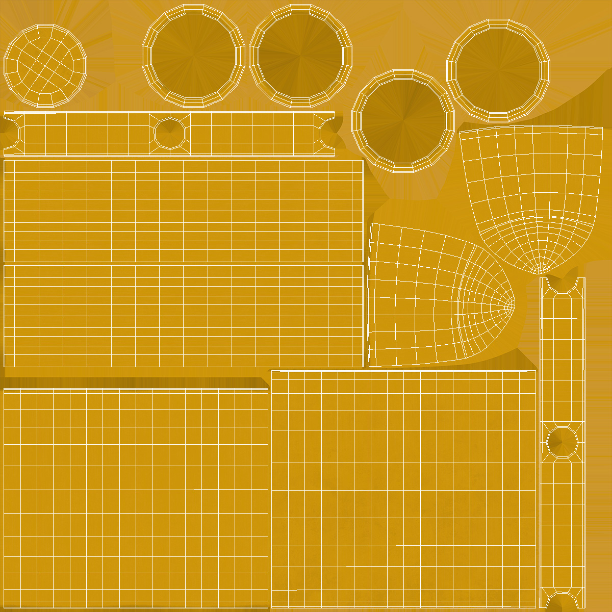 Outdoor Bike Rack Yellow 3D model