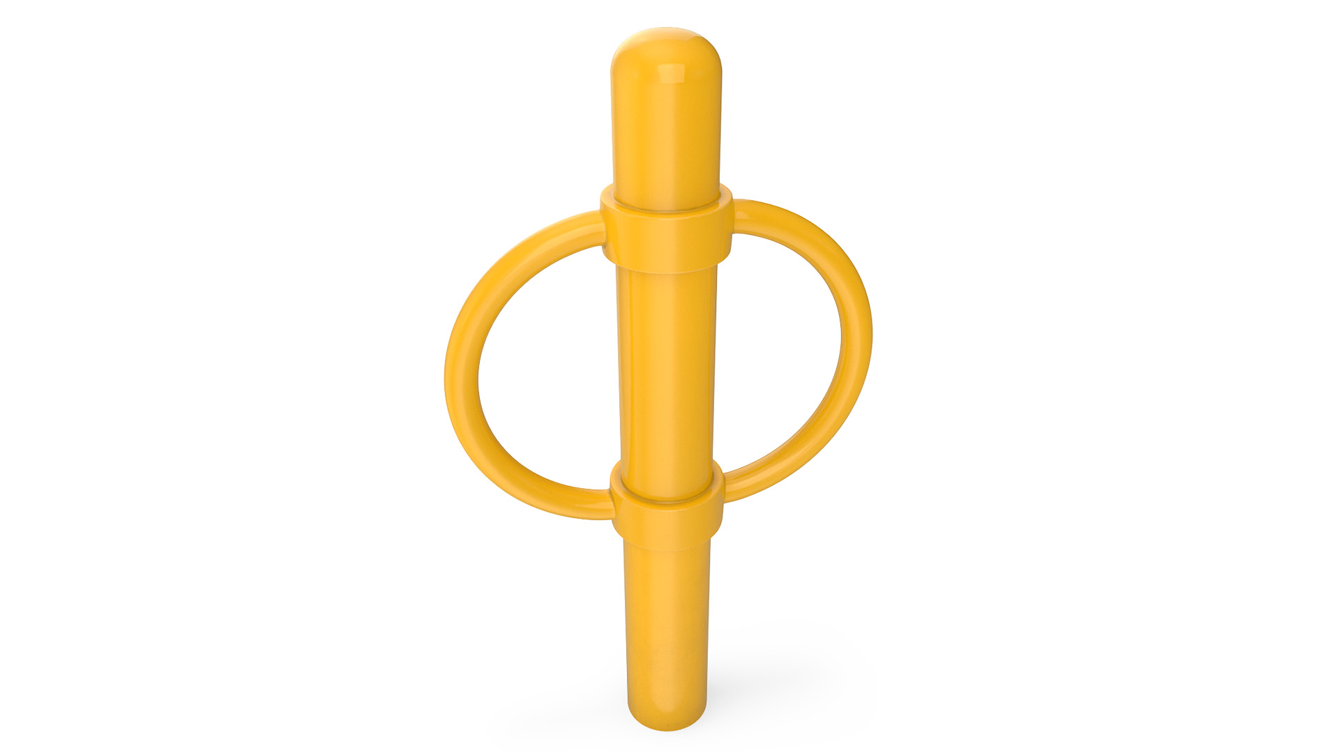 Outdoor Bike Rack Yellow 3D model