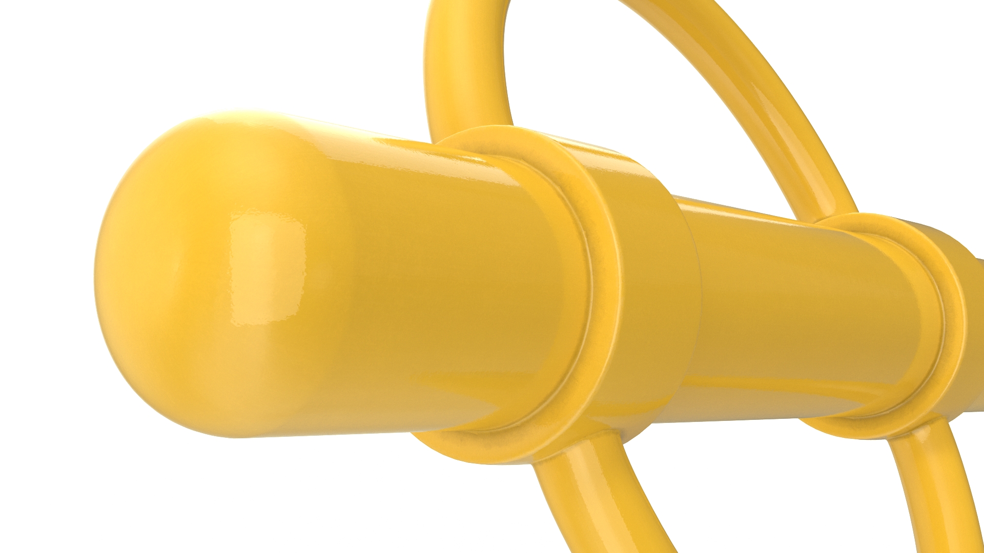 Outdoor Bike Rack Yellow 3D model