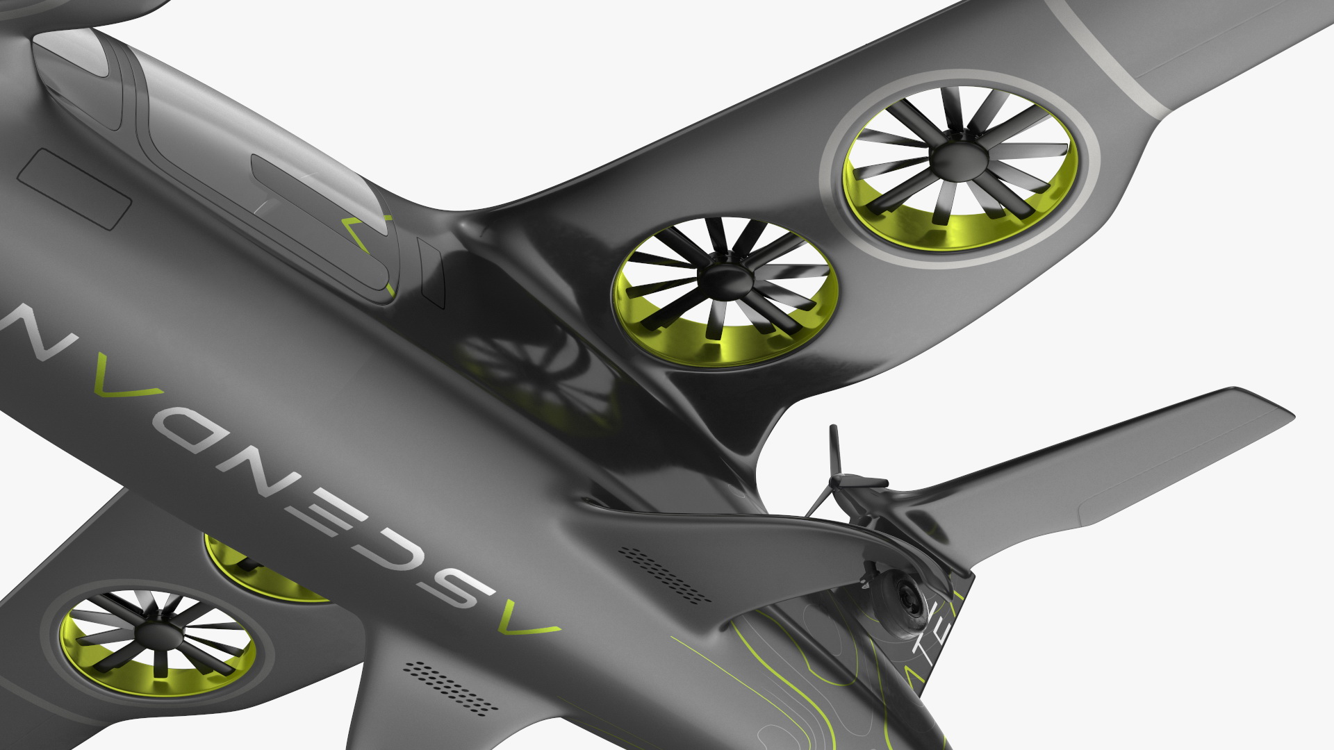 3D Atea eVTOL Black