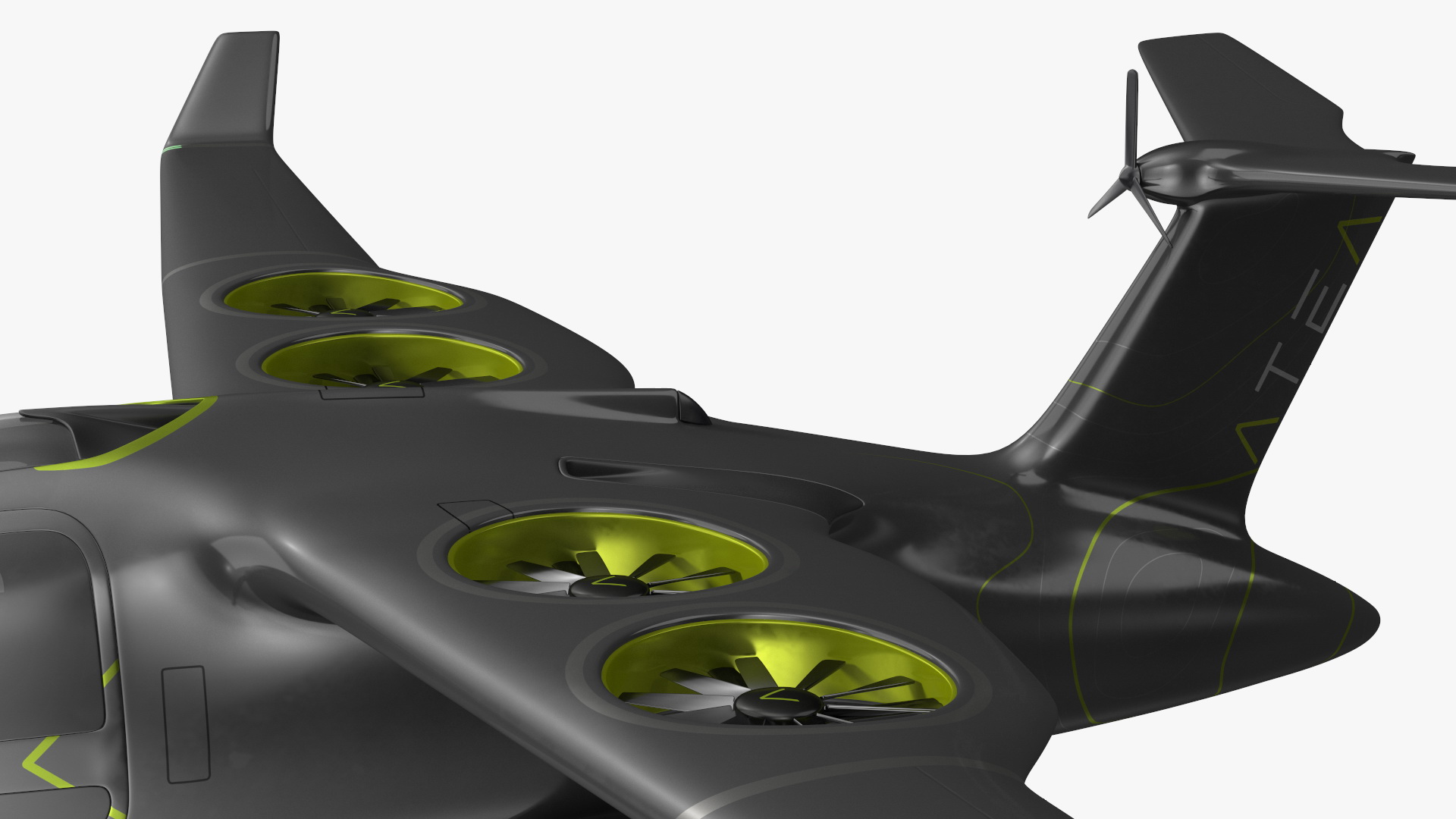 3D Atea eVTOL Black