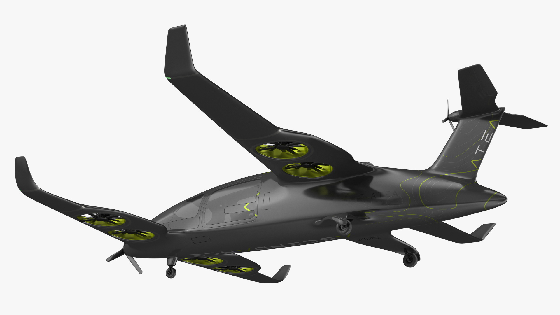 3D Atea eVTOL Black