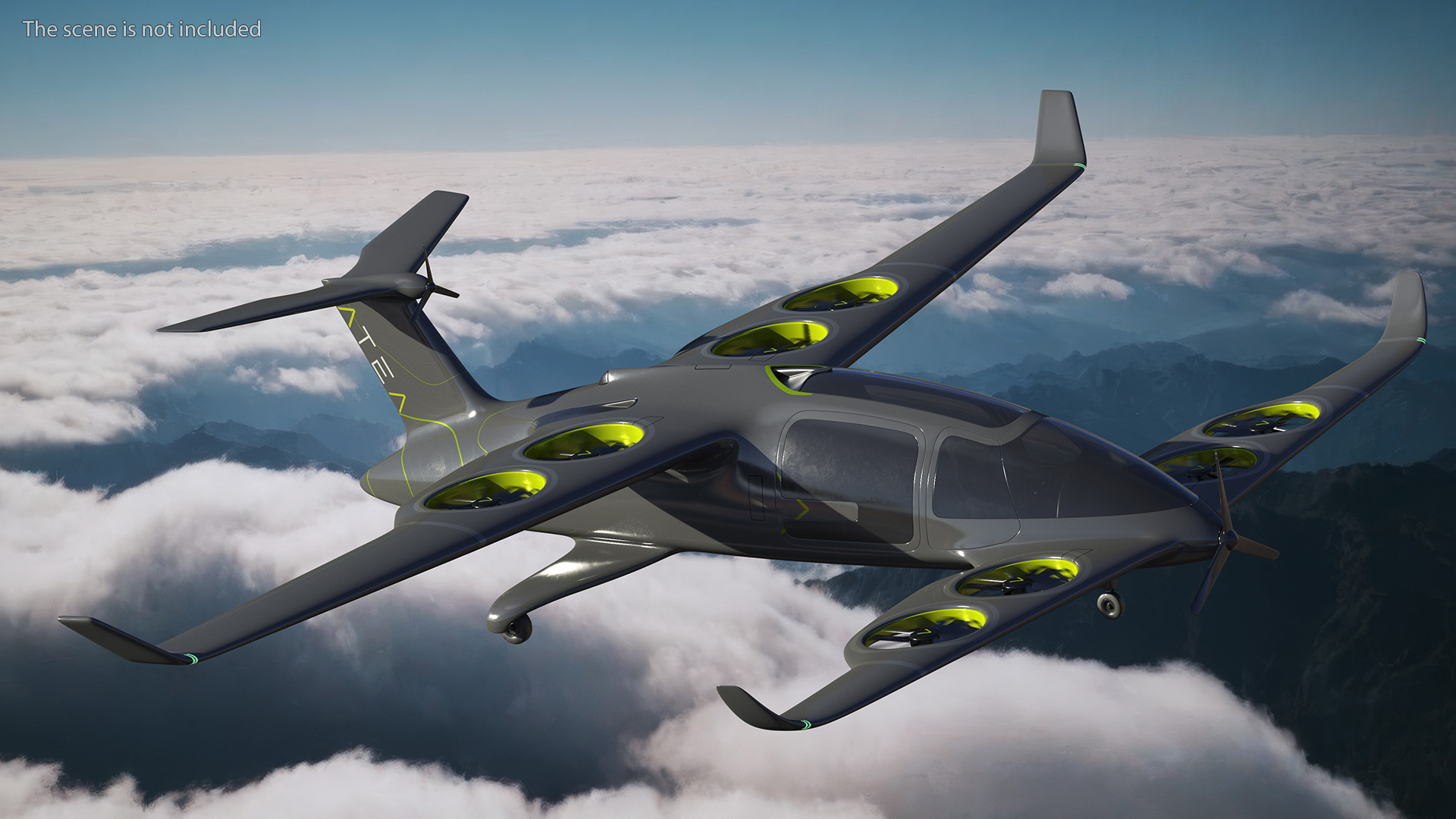3D Atea eVTOL Black