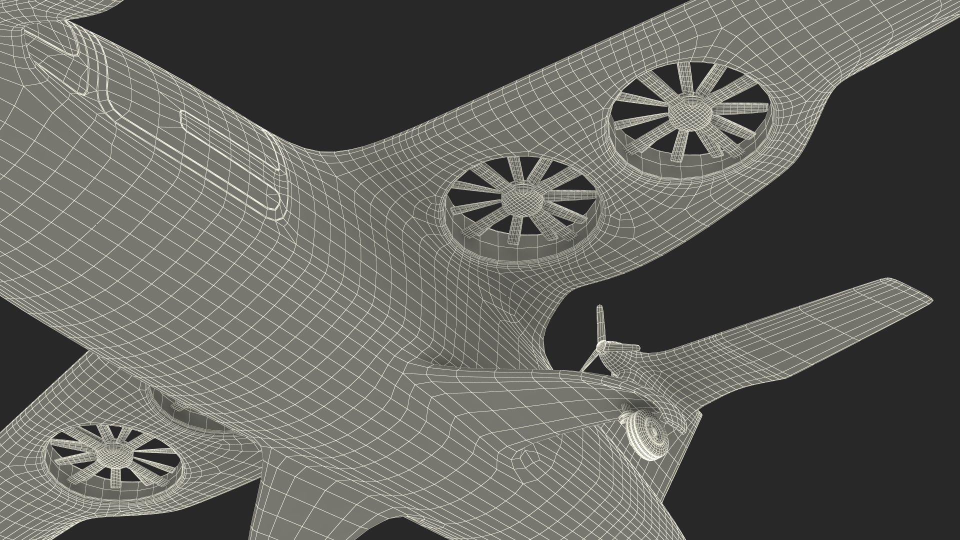 3D Atea eVTOL Black