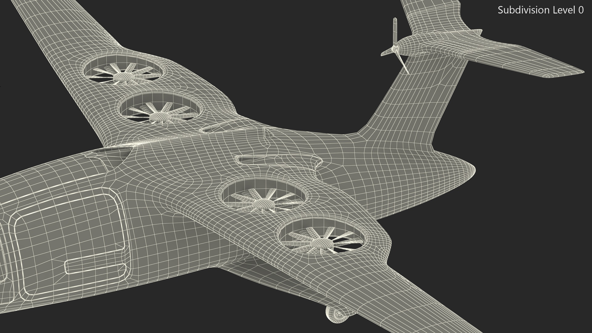 3D Atea eVTOL Black