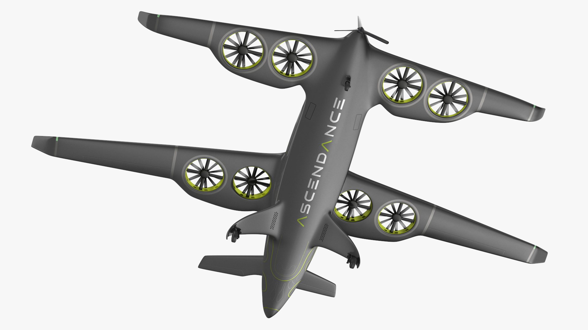 3D Atea eVTOL Black