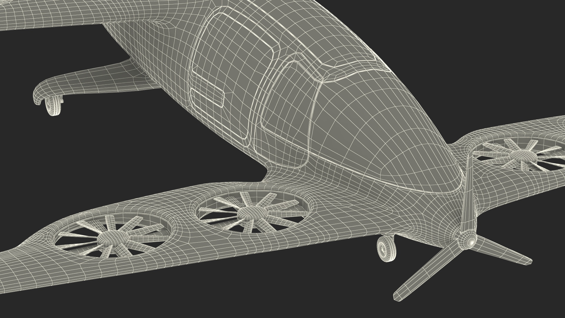 3D Atea eVTOL Black